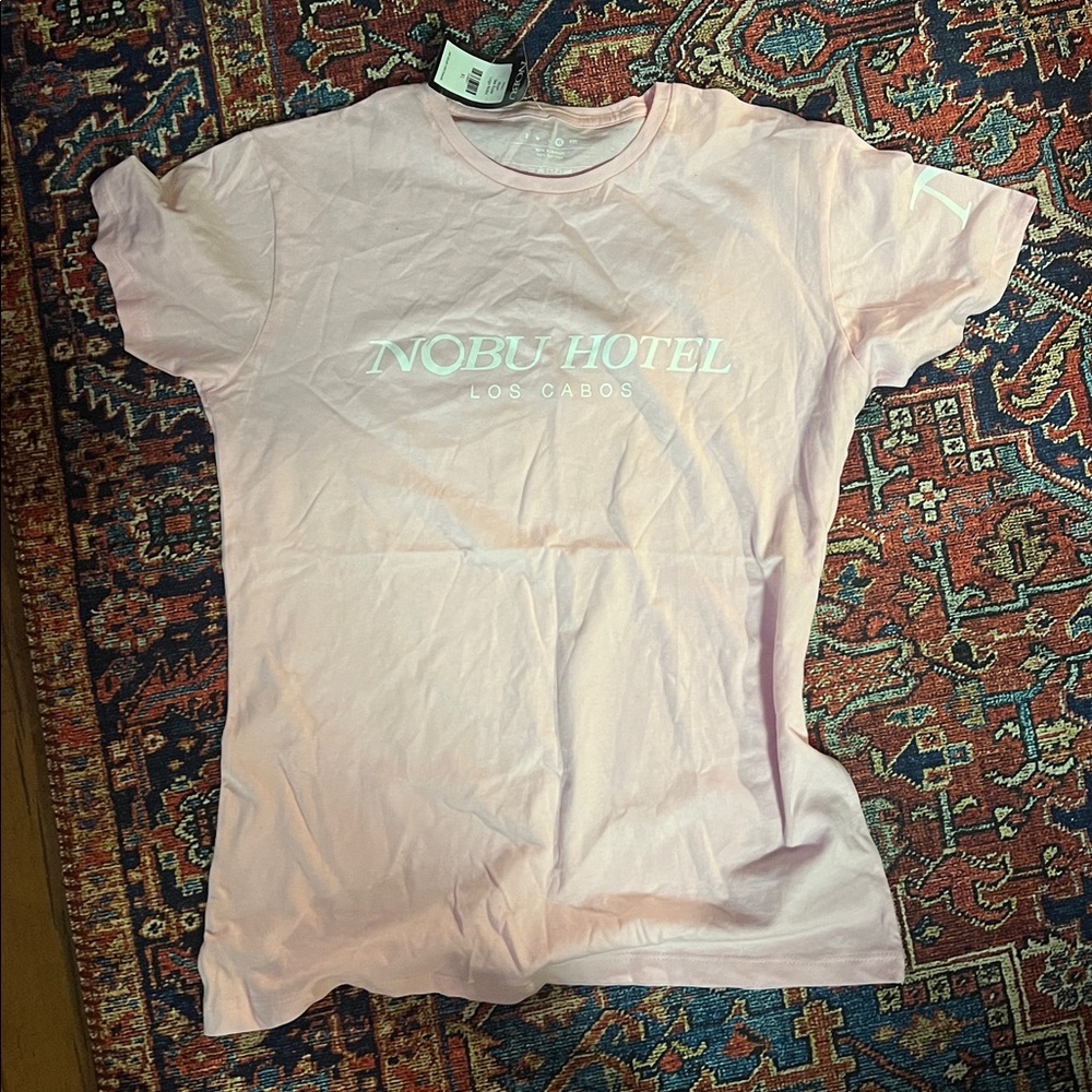 Nobu hotel baby pink brand new with tags tee for women’s size XL